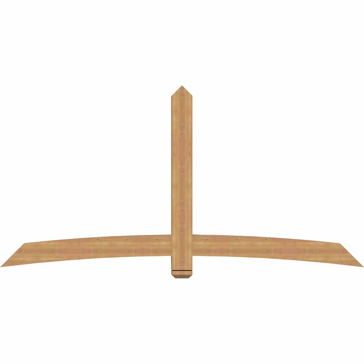 Ekena Millwork Bellingham Timber Gable Bracket, Western Red Cedar, 96"W x 48"H x 3 1/2"D x 5 1/2"F, 12/12 Pitch GBW096X48X0406BEL00SWR